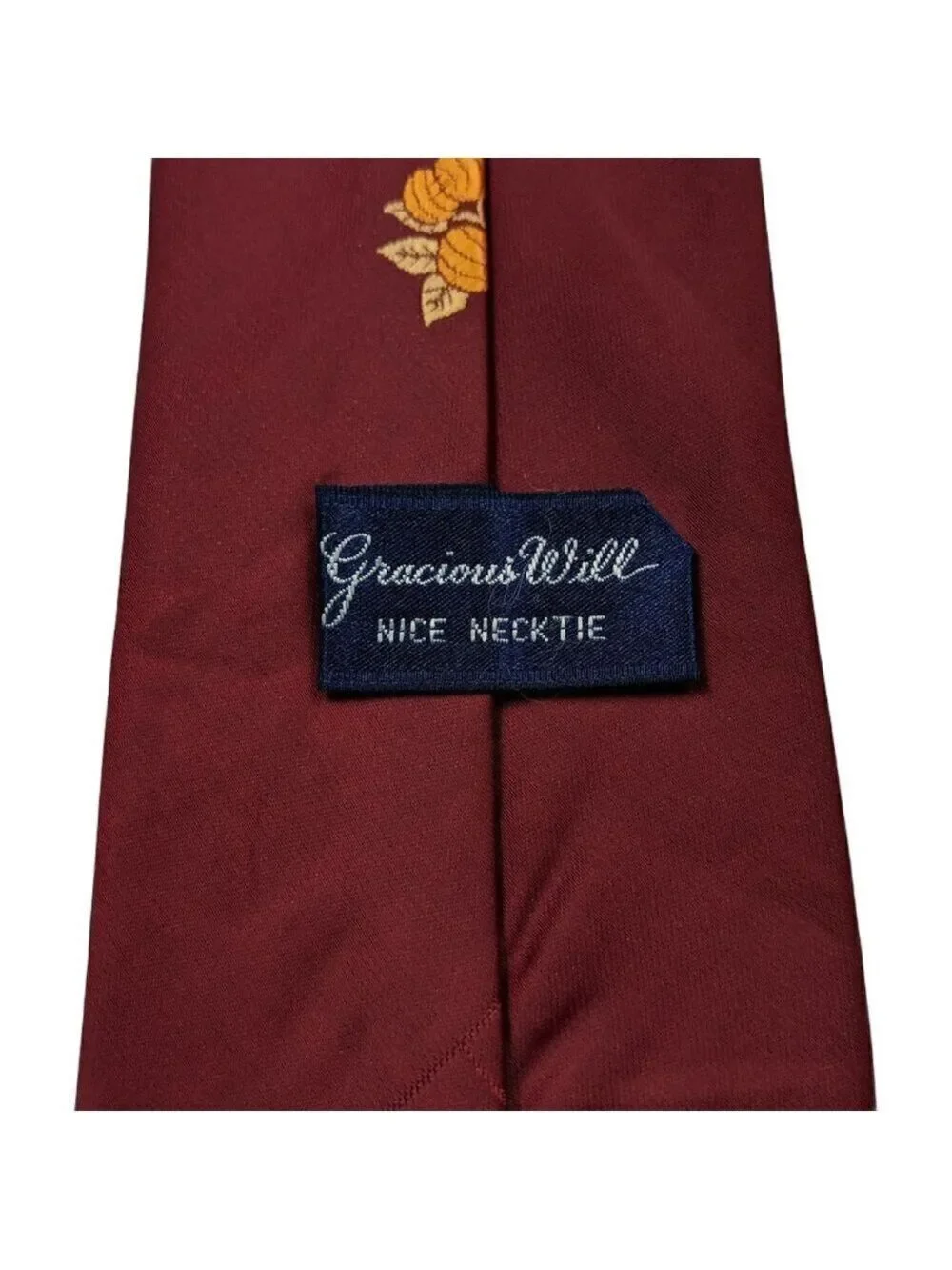 Gracious Will Red Floral Embroidered Novelty Tie